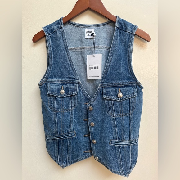 NWT Princess Polly Neils Oversized Denim Vest - Picture 3 of 6